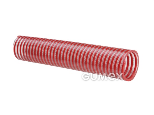 NETTUNO L, 20/25,2mm, 5bar/-0,6bar, PVC, -10°C/+60°C, transparent/rote Spirale, 